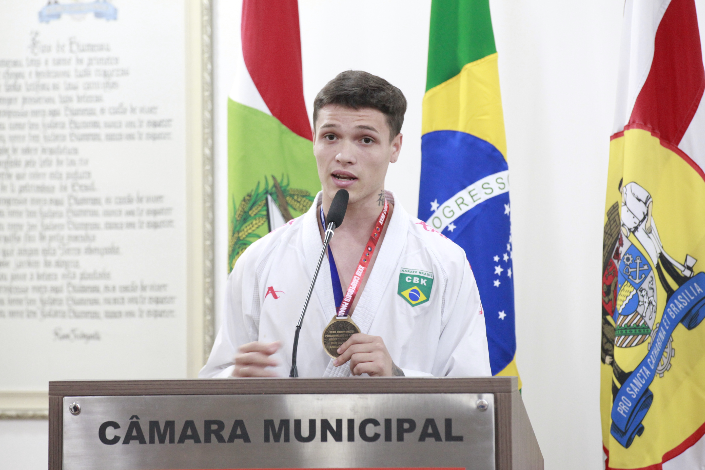 Carateca blumenauense agradece apoio e destaca conquista de medalha de ouro no Panamericano