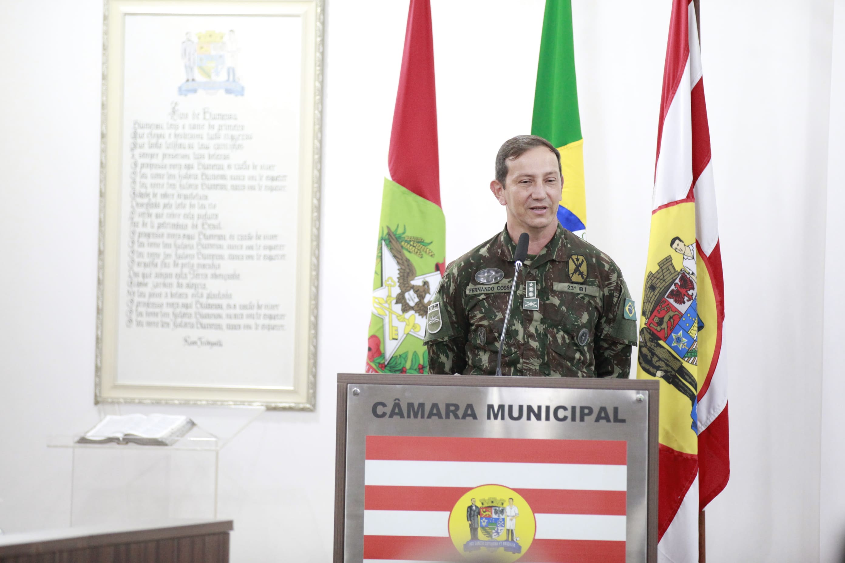 Novo Comandante do 23º BI ocupa tribuna e relata ações do batalhão ...